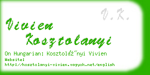 vivien kosztolanyi business card